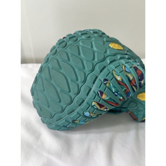 Vibram Furoshiki Wrap Shoes Teal Green Print Size Medium - Picture 5 of 7